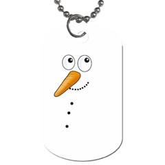 Cute Snowman Dog Tag (one Side) by Valentinaart