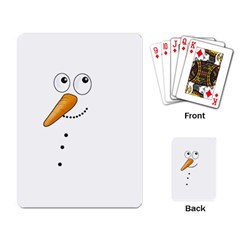 Cute Snowman Playing Card by Valentinaart