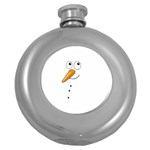 Cute snowman Round Hip Flask (5 oz) Front