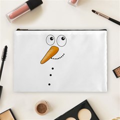 Cute Snowman Cosmetic Bag (large)  by Valentinaart