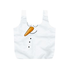 Cute Snowman Full Print Recycle Bags (s)  by Valentinaart