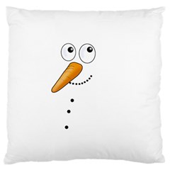 Cute Snowman Large Flano Cushion Case (one Side) by Valentinaart