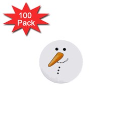 Cute Snowman 1  Mini Buttons (100 Pack)  by Valentinaart