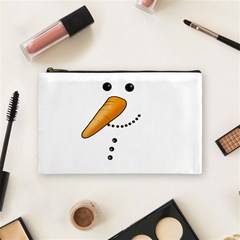 Cute Snowman Cosmetic Bag (medium)  by Valentinaart