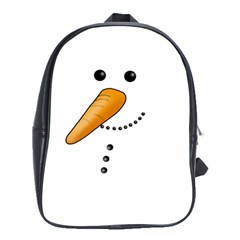 Cute Snowman School Bag (xl) by Valentinaart