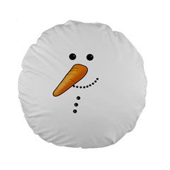 Cute Snowman Standard 15  Premium Flano Round Cushions by Valentinaart