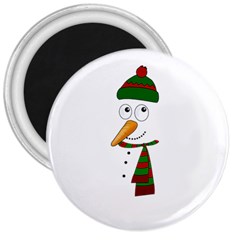 Cute Snowman 3  Magnets by Valentinaart