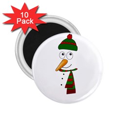 Cute Snowman 2 25  Magnets (10 Pack)  by Valentinaart