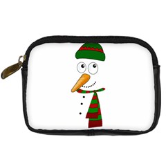 Cute Snowman Digital Camera Cases by Valentinaart