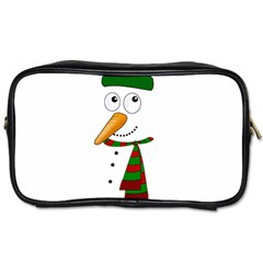 Cute Snowman Toiletries Bags 2-side by Valentinaart