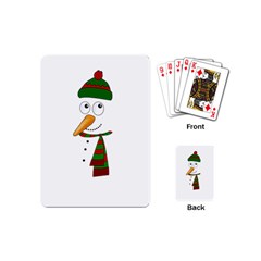 Cute Snowman Playing Cards (mini)  by Valentinaart