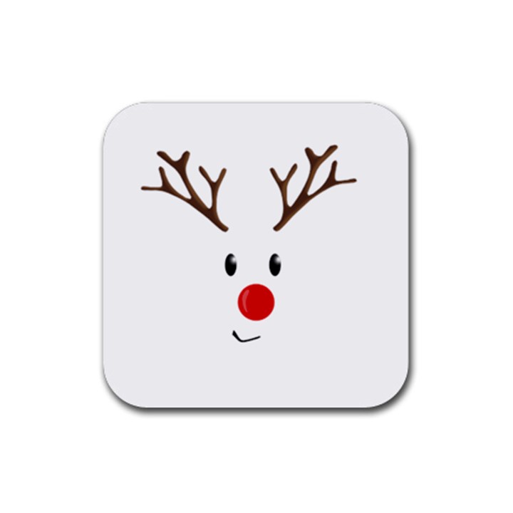 Cute reindeer  Rubber Coaster (Square) 