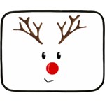 Cute reindeer  Fleece Blanket (Mini) 35 x27  Blanket