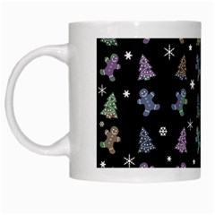 Ginger Cookies Christmas Pattern White Mugs