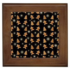 Ginger cookies Christmas pattern Framed Tiles