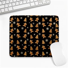 Ginger cookies Christmas pattern Large Mousepads