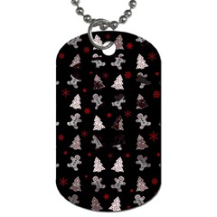 Ginger Cookies Christmas Pattern Dog Tag (one Side) by Valentinaart