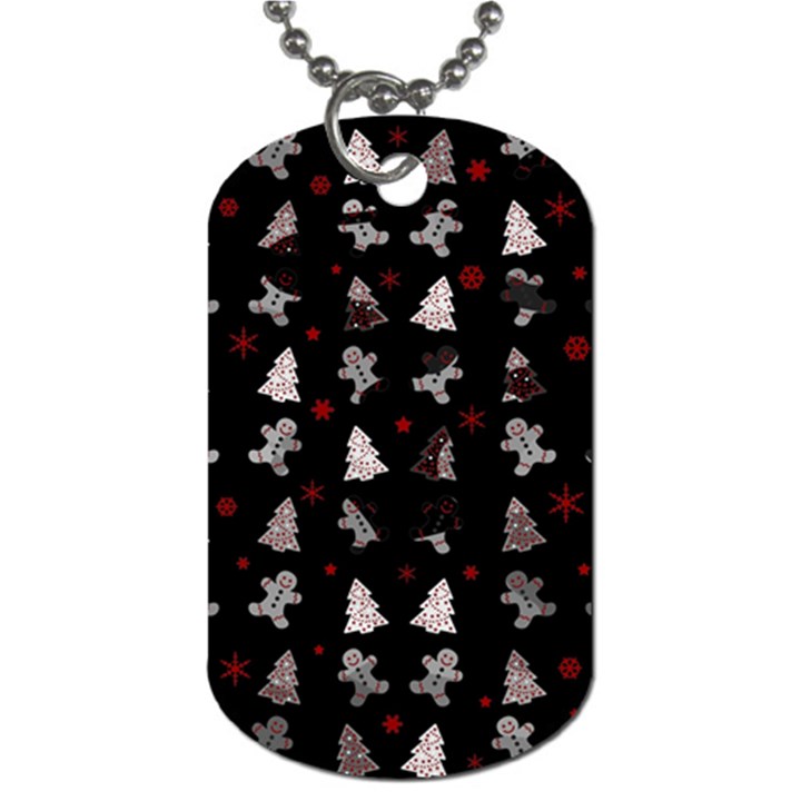 Ginger cookies Christmas pattern Dog Tag (One Side)