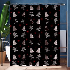 Ginger Cookies Christmas Pattern Shower Curtain 60  X 72  (medium)  by Valentinaart