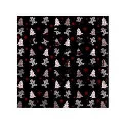 Ginger Cookies Christmas Pattern Small Satin Scarf (square) by Valentinaart