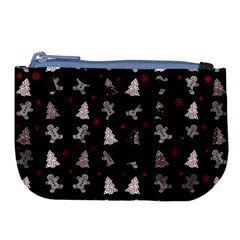 Ginger Cookies Christmas Pattern Large Coin Purse by Valentinaart