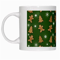 Ginger Cookies Christmas Pattern White Mugs