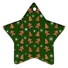 Ginger Cookies Christmas Pattern Star Ornament (two Sides) by Valentinaart