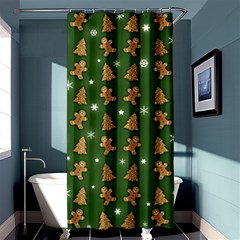 Ginger Cookies Christmas Pattern Shower Curtain 36  X 72  (stall)  by Valentinaart