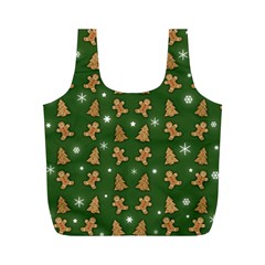 Ginger Cookies Christmas Pattern Full Print Recycle Bags (m)  by Valentinaart