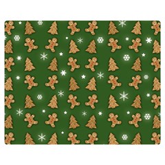 Ginger Cookies Christmas Pattern Double Sided Flano Blanket (medium)  by Valentinaart