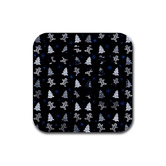 Ginger cookies Christmas pattern Rubber Square Coaster (4 pack) 