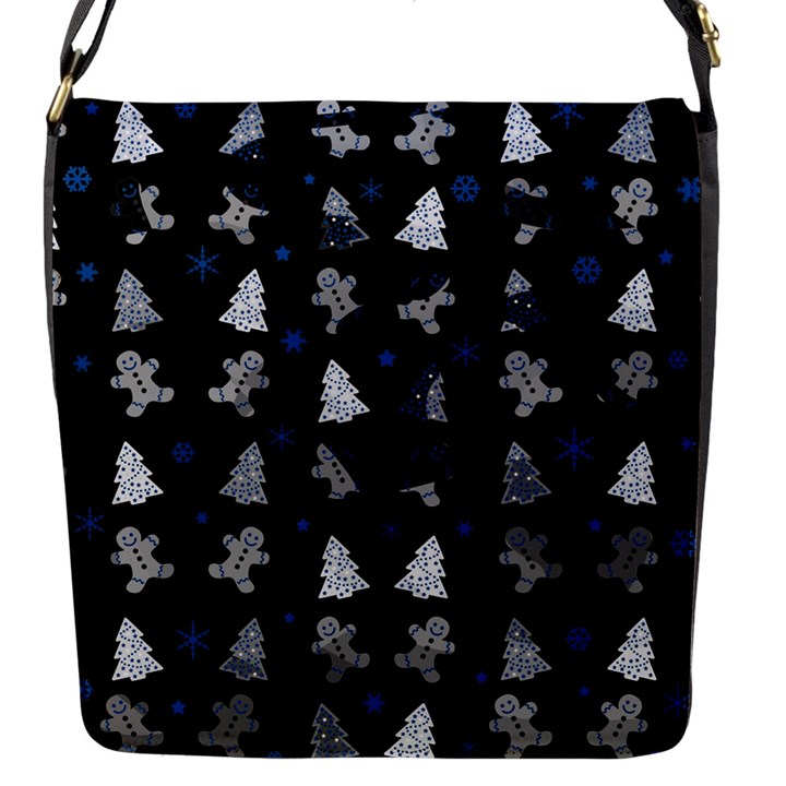 Ginger cookies Christmas pattern Flap Messenger Bag (S)