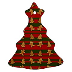 Ginger Cookies Christmas Pattern Ornament (christmas Tree)  by Valentinaart