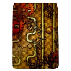 Noble Steampunk Design, Clocks And Gears With Floral Elements Flap Covers (l)  by FantasyWorld7