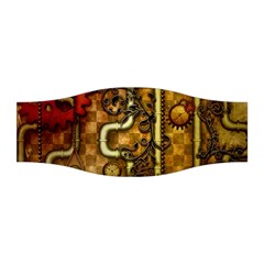 Noble Steampunk Design, Clocks And Gears With Floral Elements Stretchable Headband by FantasyWorld7