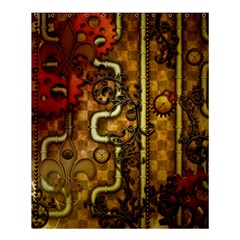 Noble Steampunk Design, Clocks And Gears With Floral Elements Shower Curtain 60  X 72  (medium)  by FantasyWorld7