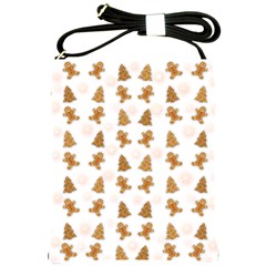 Ginger Cookies Christmas Pattern Shoulder Sling Bags by Valentinaart