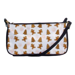 Ginger Cookies Christmas Pattern Shoulder Clutch Bags by Valentinaart