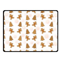 Ginger Cookies Christmas Pattern Fleece Blanket (small) by Valentinaart