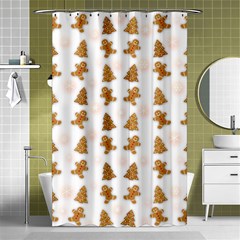 Ginger Cookies Christmas Pattern Shower Curtain 48  X 72  (small)  by Valentinaart