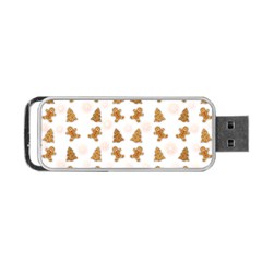 Ginger Cookies Christmas Pattern Portable Usb Flash (one Side) by Valentinaart