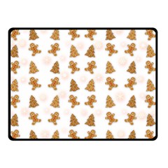 Ginger Cookies Christmas Pattern Double Sided Fleece Blanket (small)  by Valentinaart