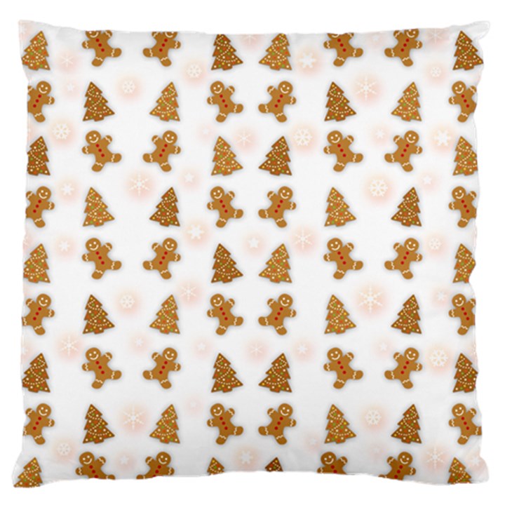 Ginger cookies Christmas pattern Standard Flano Cushion Case (Two Sides)