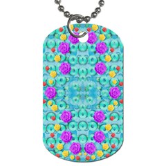 Season For Roses And Polka Dots Dog Tag (two Sides) by pepitasart