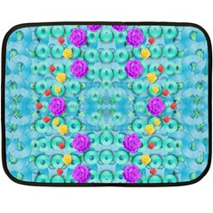 Season For Roses And Polka Dots Fleece Blanket (mini) by pepitasart