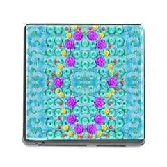 Season For Roses And Polka Dots Memory Card Reader (square) by pepitasart