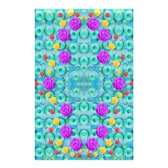 Season For Roses And Polka Dots Shower Curtain 48  X 72  (small)  by pepitasart