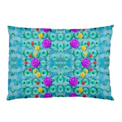 Season For Roses And Polka Dots Pillow Case (two Sides) by pepitasart