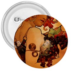 Alfons Mucha   Fruit 3  Buttons by NouveauDesign