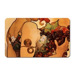 Alfons Mucha   Fruit Magnet (rectangular) by NouveauDesign